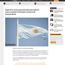 Argentina, �nico pa�s de Latam que registr� alza en capital movilizado y n�mero de transacciones